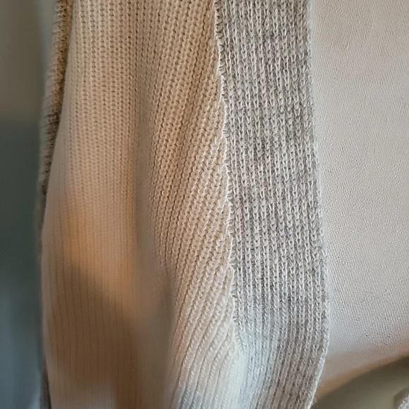 Barbour Dipton Cardigan Sweater Grey Ivory Knit Large - Picture 4 of 7